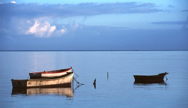 blue boat